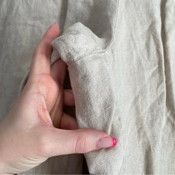 J.Jill Linen wide leg pant in oat natural color size Large summer resortwear - Picture 5 of 8